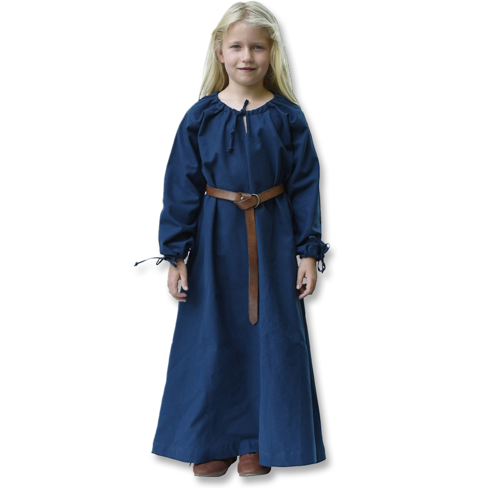 Kinder Mittelalterkleid Ana, blau in 110