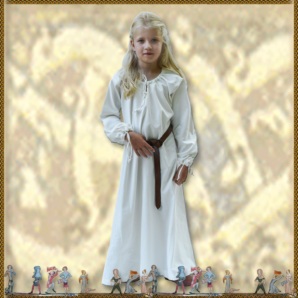 Kinder Mittelalterkleid Ana, natur in 128