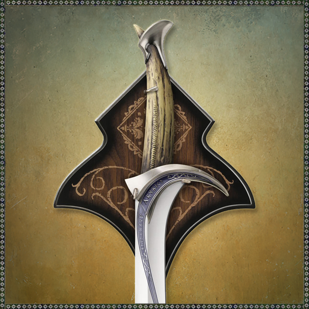 Der Hobbit - Orcrist, das Schwert Thorin Eichenschilds, am Wandhalter